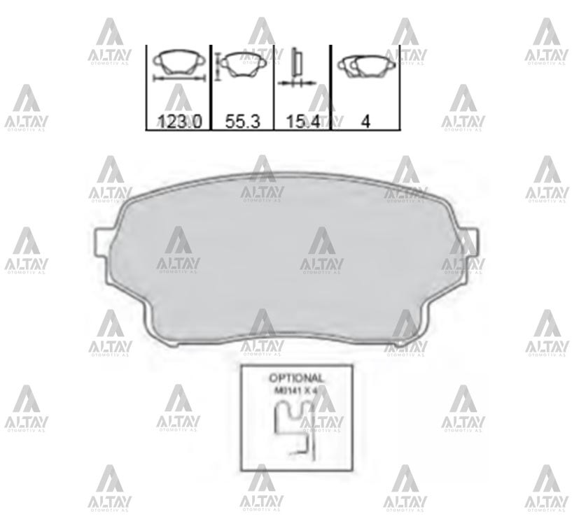 Suzuki Vitara Ön Fren Balata OEM 55200-50J02 Suzuki Vitara Ön Fren Balata OEM 55200-50J02